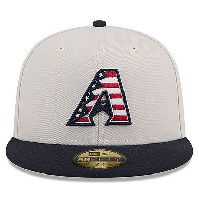 Men's New Era  Khaki/Black Arizona Diamondbacks 2024 Fourth of July 59FIFTY Fitted Hat