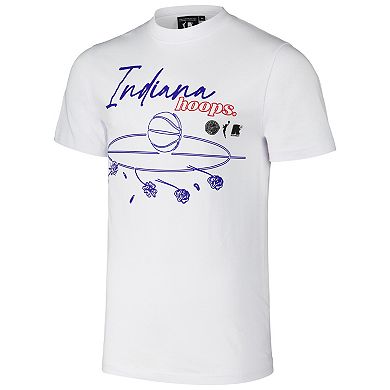 Unisex round21 White Indiana Fever Hoops T-Shirt