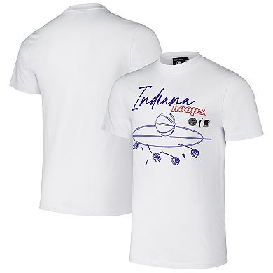 Unisex round21 White Indiana Fever Hoops T-Shirt