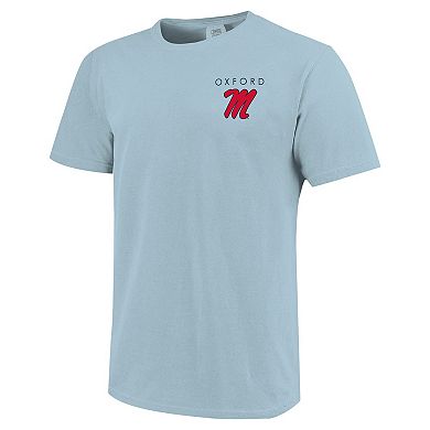 Unisex Powder Blue Ole Miss Rebels Scenic Comfort Colors T-Shirt