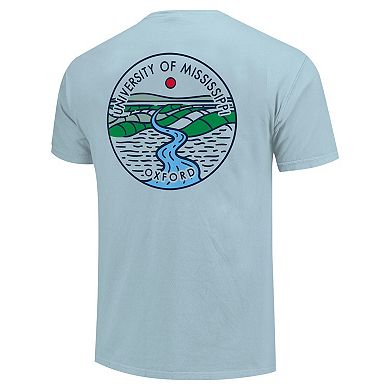 Unisex Powder Blue Ole Miss Rebels Scenic Comfort Colors T-Shirt