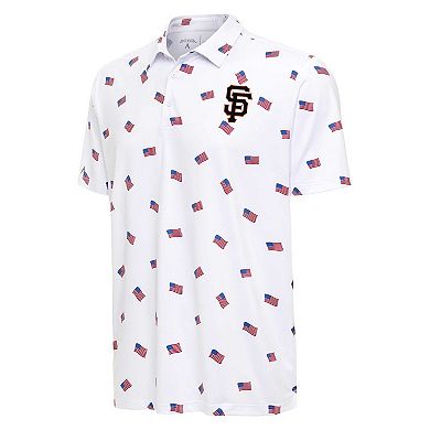 Men's Antigua White San Francisco Giants  Americana Polo