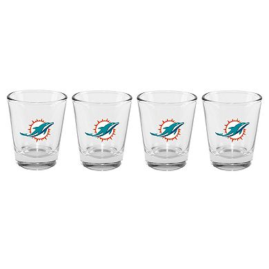 The Memory Company Miami Dolphins 4-Pack 2oz. Shot Glass Set