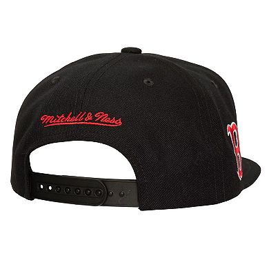 Men's Mitchell & Ness Black Boston Red Sox Shattered Snapback Hat