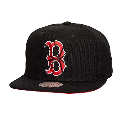 Men's Mitchell & Ness Black Boston Red Sox Shattered Snapback Hat