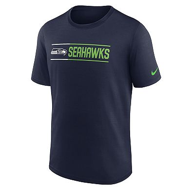 Men's Nike College Navy Seattle Seahawks Exceed Performance T-Shirt