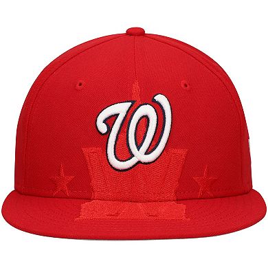 Men's New Era Red Washington Nationals Shadow Logo 59FIFTY Fitted Hat