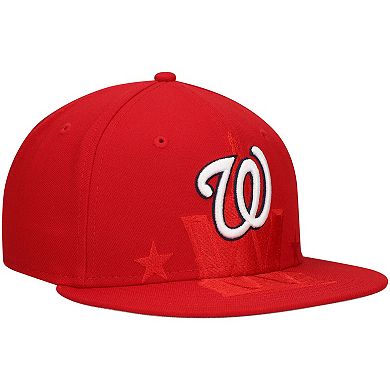 Men's New Era Red Washington Nationals Shadow Logo 59FIFTY Fitted Hat