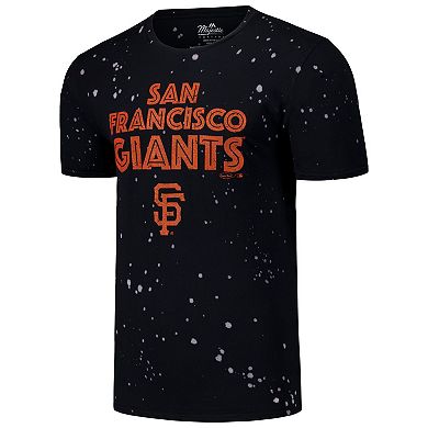 Men's Majestic Threads Black/White San Francisco Giants Splatter T-Shirt