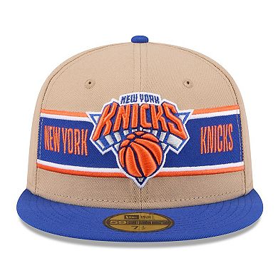 Men's New Era Tan/Blue New York Knicks 2024 NBA Draft 59FIFTY Fitted Hat