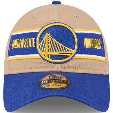 Men's New Era Tan/Royal Golden State Warriors 2024 NBA Draft 9TWENTY Adjustable Hat