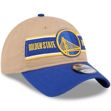 Men's New Era Tan/Royal Golden State Warriors 2024 NBA Draft 9TWENTY Adjustable Hat