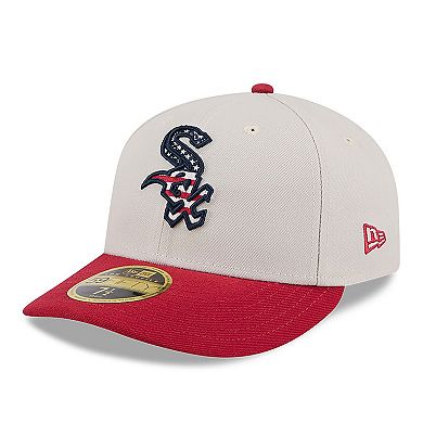 Men's New Era  Khaki/Red Chicago White Sox 2024 Fourth of July Low Profile 59FIFTY Fitted Hat