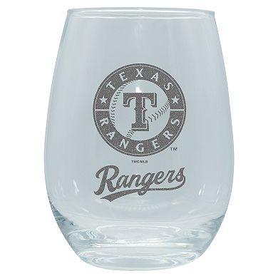 The Memory Company Texas Rangers 2-Pack 15oz. Stemless Wine Glass Set