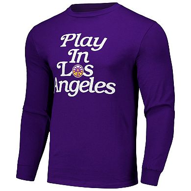 Unisex Purple Los Angeles Sparks Play In Long Sleeve T-Shirt