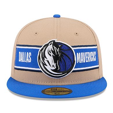 Men's New Era Tan/Blue Dallas Mavericks 2024 NBA Draft 59FIFTY Fitted Hat