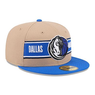 Men's New Era Tan/Blue Dallas Mavericks 2024 NBA Draft 59FIFTY Fitted Hat