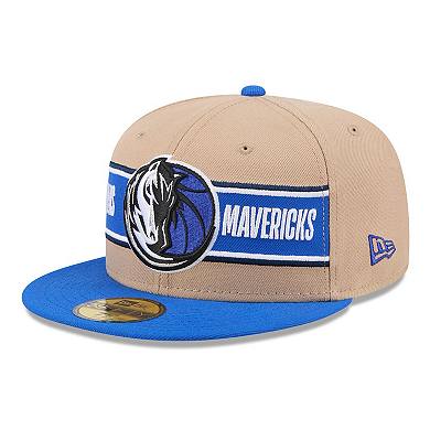 Men's New Era Tan/Blue Dallas Mavericks 2024 NBA Draft 59FIFTY Fitted Hat