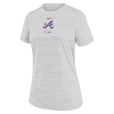 Women's Nike White Atlanta Braves City Connect Practice Velocity T-Shirt