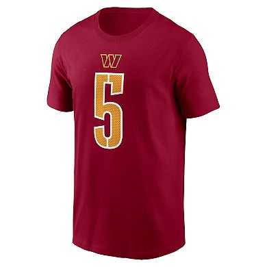 Youth Nike Jayden Daniels Burgundy Washington Commanders 2024 NFL Draft First Round Pick Fuse Name & Number T-Shirt