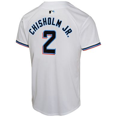 Youth Nike Jazz Chisholm Jr. White Miami Marlins Home Game Player Jersey