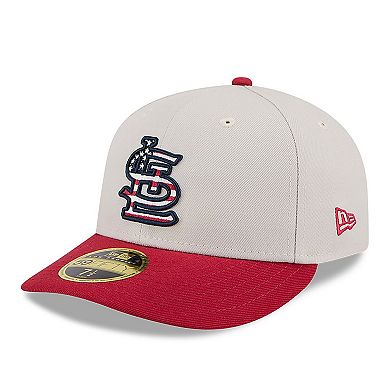 Men's New Era  Khaki/Red St. Louis Cardinals 2024 Fourth of July Low Profile 59FIFTY Fitted Hat