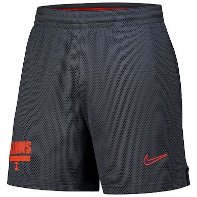 Men's Nike Anthracite Illinois Fighting Illini 2024 Sideline Mesh Shorts