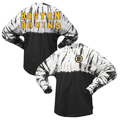 Unisex Spirit Jersey Black Boston Bruins Crystal Half Dye Long Sleeve T-Shirt