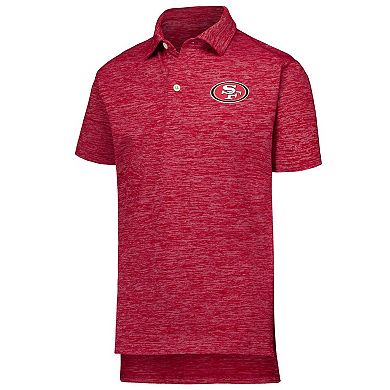 Youth Wes & Willy Scarlet San Francisco 49ers Cloudy Yarn Polo