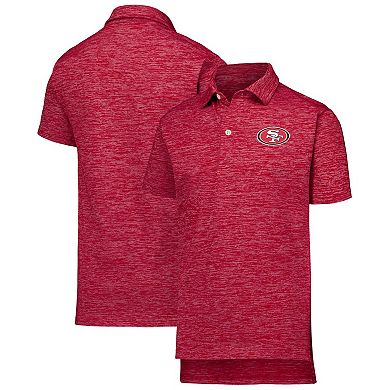 Youth Wes & Willy Scarlet San Francisco 49ers Cloudy Yarn Polo