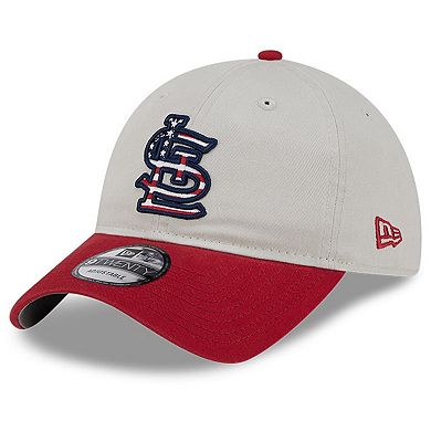 Men's New Era  Khaki/Red St. Louis Cardinals 2024 Fourth of July 9TWENTY Adjustable Hat