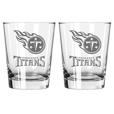 The Memory Company Tennessee Titans 2-Pack 15oz. Double Old Fashioned Glass Set