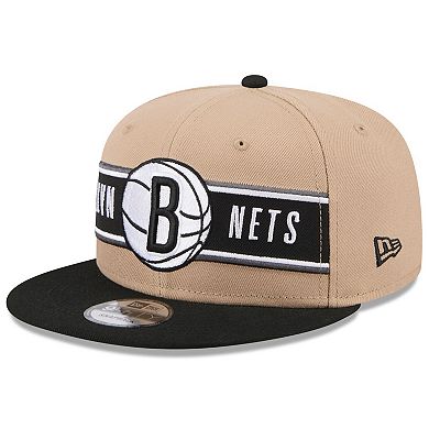 Men's New Era Tan/Black Brooklyn Nets 2024 NBA Draft 9FIFTY Snapback Hat