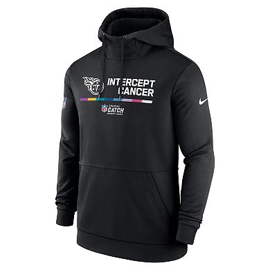 Men's Nike Black Tennessee Titans NFL Crucial Catch Therma Performance Pullover Hoodie
