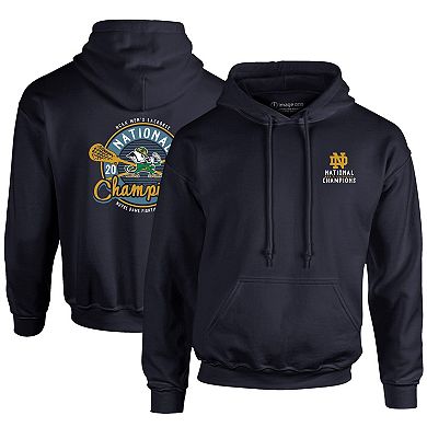 Men's Navy Notre Dame Fighting Irish 2024 NCAA Men's Lacrosse National Champions Pullover Hoodie