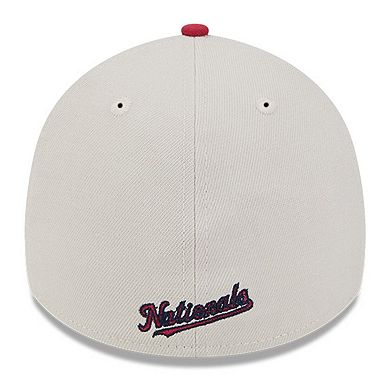 Men's New Era  Khaki/Red Washington Nationals 2024 Fourth of July 39THIRTY Flex Hat