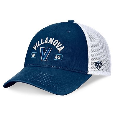 Men's Top of the World Navy/White Villanova Wildcats Free Kick Trucker Adjustable Hat