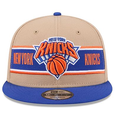 Youth New Era Tan/Blue New York Knicks 2024 NBA Draft 9FIFTY Snapback Hat