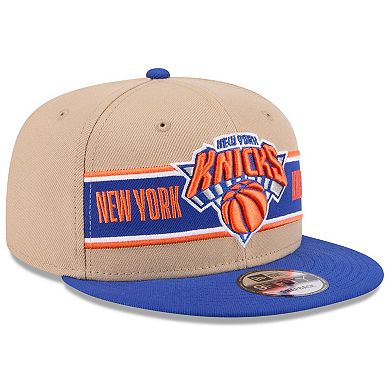 Youth New Era Tan/Blue New York Knicks 2024 NBA Draft 9FIFTY Snapback Hat