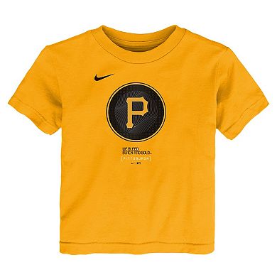 Toddler Nike Gold Pittsburgh Pirates City Connect Large Logo T-Shirt