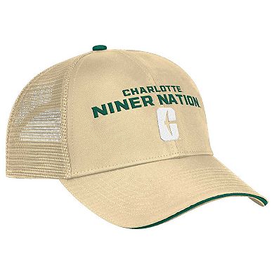 Men's Colosseum Gold Charlotte 49ers Wyatt Adjustable Hat