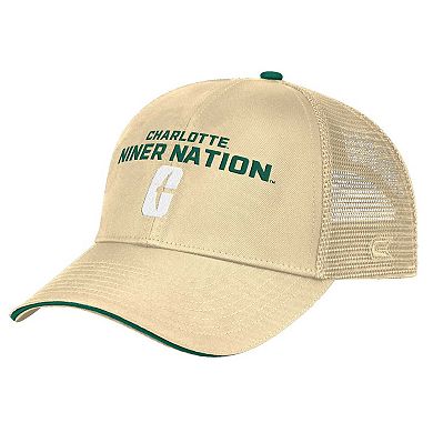 Men's Colosseum Gold Charlotte 49ers Wyatt Adjustable Hat