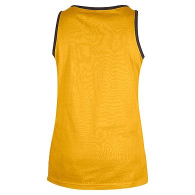 Men's New Era Gold San Diego Padres Jersey Ringer Tank Top