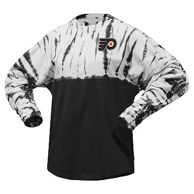 Unisex Spirit Jersey Black Philadelphia Flyers Crystal Half Dye Long Sleeve T-Shirt