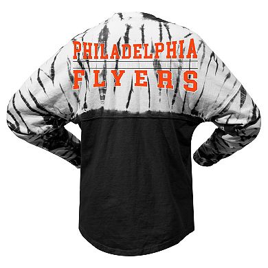 Unisex Spirit Jersey Black Philadelphia Flyers Crystal Half Dye Long Sleeve T-Shirt