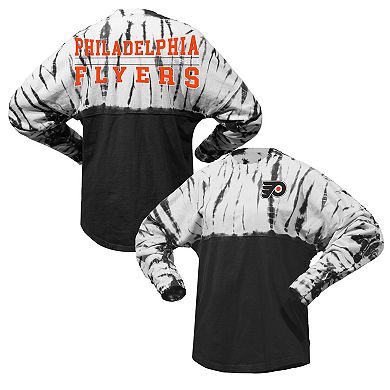 Unisex Spirit Jersey Black Philadelphia Flyers Crystal Half Dye Long Sleeve T-Shirt