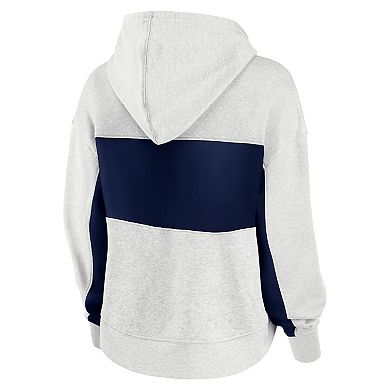 Women's Fanatics Oatmeal New York Yankees Up For It Fleece Pullover Hoodie