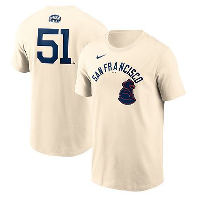 Men's Nike Jung Hoo Lee Cream San Francisco Giants 2024 Rickwood Classic Fuse Name & Number T-Shirt