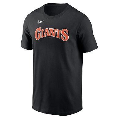 Men's Nike Black San Francisco Giants Cooperstown Wordmark T-Shirt