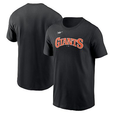 Men's Nike Black San Francisco Giants Cooperstown Wordmark T-Shirt